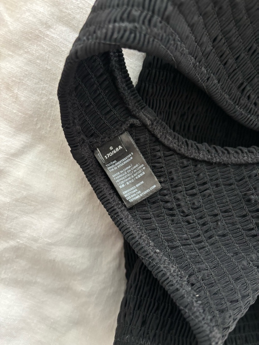 Toteme Smocked Black Bikini - Picture 5 of 7
